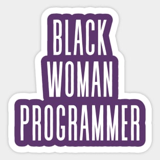 Black Woman Programmer Sticker